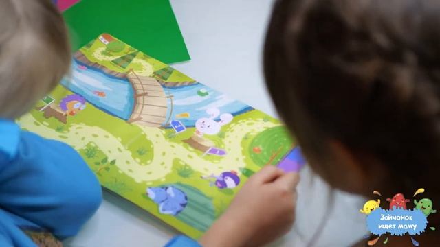 Интерактивная книга "Зайчонок ищет маму" смотреть онлайн