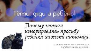 Стоит ли заводить домашнее животное по просьбе ребенка?