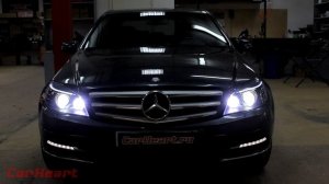 Mercedes-Benz C-Class (W204), замена штатных линз на Bosch, изготовление ДХО