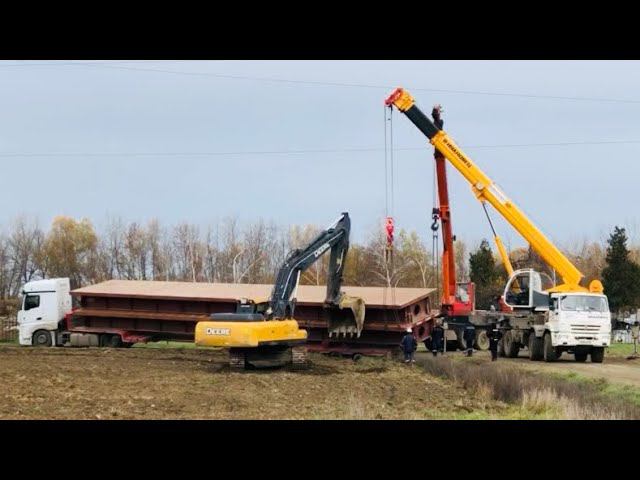 Интересная работа водителя трала…