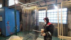 Удобное приспособление для порошковой покраски объёмных деталей. Бизнес в гараже