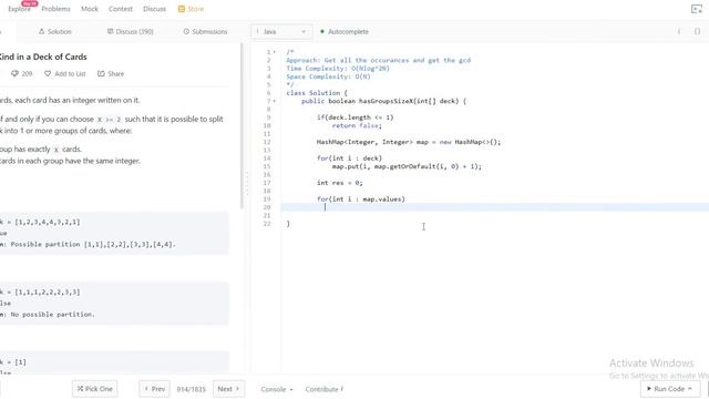 914. X of a Kind in a Deck of Cards (LeetCode) смотреть онлайн