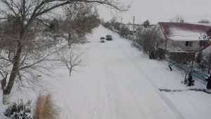 Снежная деревня село Медведево Черноморский район Крым