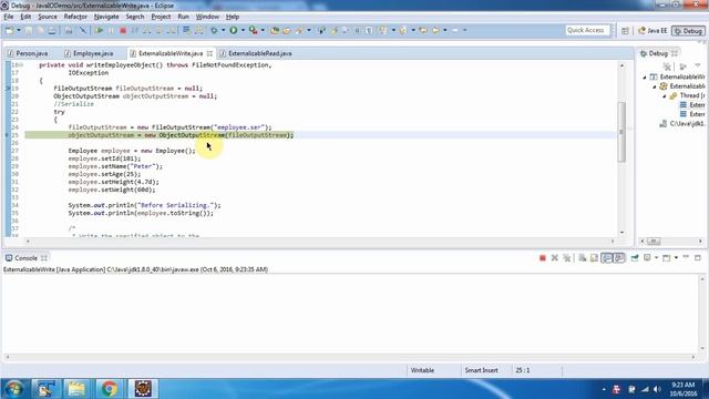 Java Super class not implements Externalizable Interface | Java externalization | Java IO смотреть онлайн