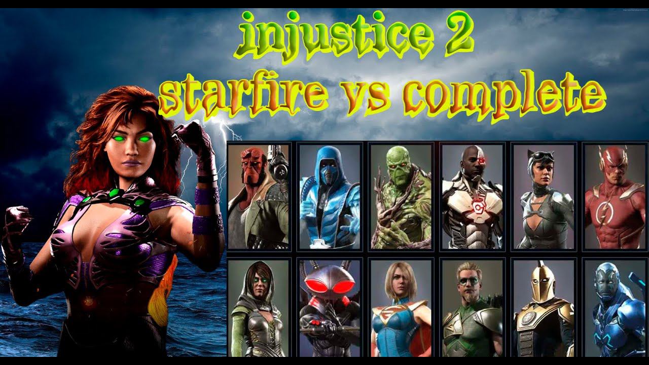 Injustice 2. starfire vs complete. 4k. смотреть онлайн