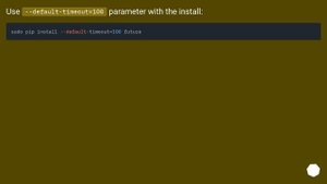 How to solve ReadTimeoutError: HTTPSConnectionPool(host='pypi.python.org', port=443) with pip?