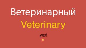 Ветеринарный по-английски