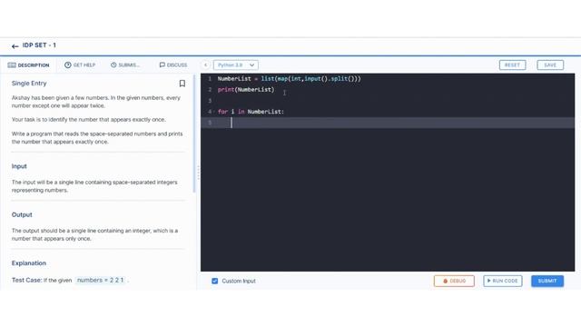 Single Entry || IDP Set 1 || Python Coding Tips Tricks || Python IDP || CCBP IDP || Nxtwave CCBP 4.