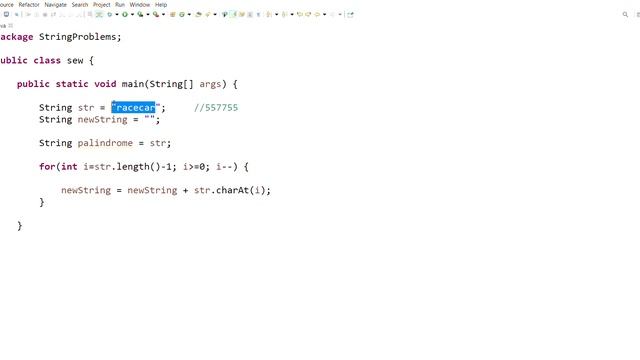 Palindrome String Program in Java...  #java #palindromestring