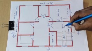 27 x 33 simple village house plan II 27 x 33 ghar ka naksha II 3 bhk house plan