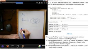 Java Call By Value - Passing arrays (which are objects) to methods. (enthuware.ocajp.i.v8.2.946)