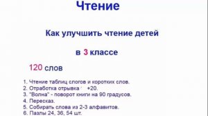 Техника чтения в 3 классе. Как улучшить технику чтения. 3 класс 120 слов