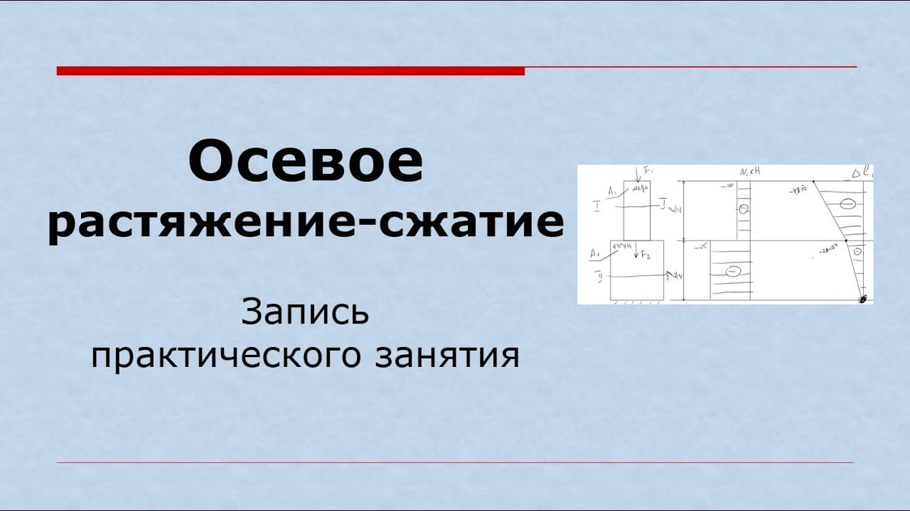 Практические занятие "Осевое растяжение стержня"