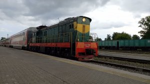 Йошкар-Ола. ЧМЭ3-1586 с поездом "Йошкар-Ола - Москва". 10.08.2022.