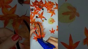 Поделка осенняя.ободок из листьев. Своими руками.