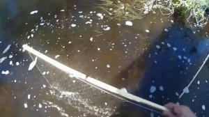 Ловля рыбы на флажки - экраны в ручье