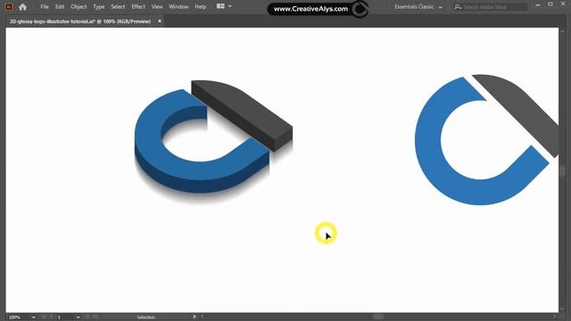How to Create 3D Glossy Logo in Adobe Illustrator | Easy Tutorial смотреть онлайн