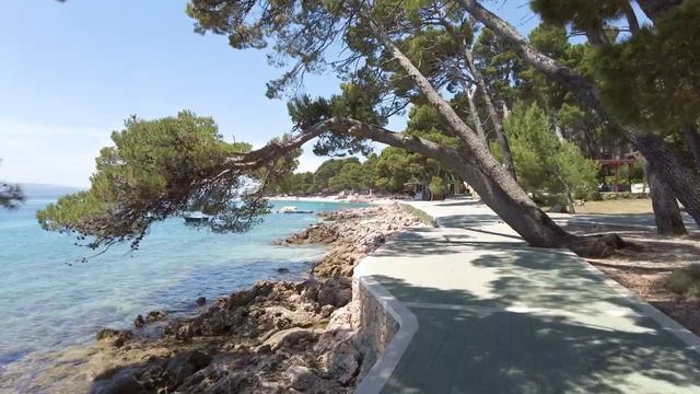 Brela Croatia ?? 4K Makarska Riviera Walking Tour 2022 смотреть онлайн
