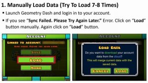 SOLVED Geometry Dash "Sync Failed. Please Try Again Later." Error