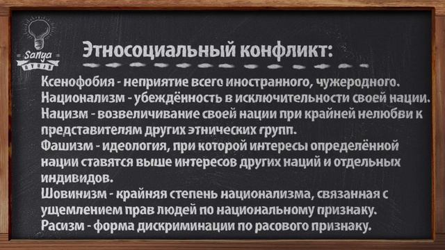 Обществознание. ЕГЭ. Урок №39. "Межнациональные отношения, этносоциальные конфликты, их разрешение"