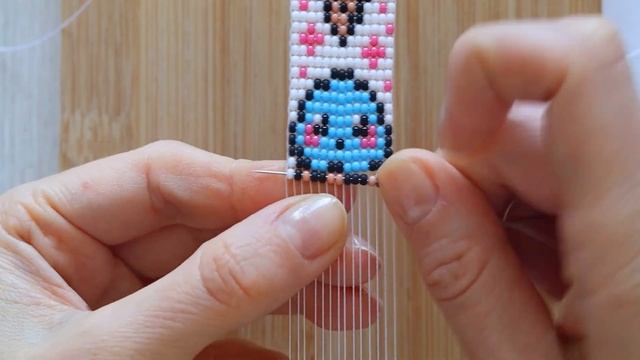 Широкий браслет из бисера для начинающих | схема мороженное на станке | фенечка смотреть онлайн