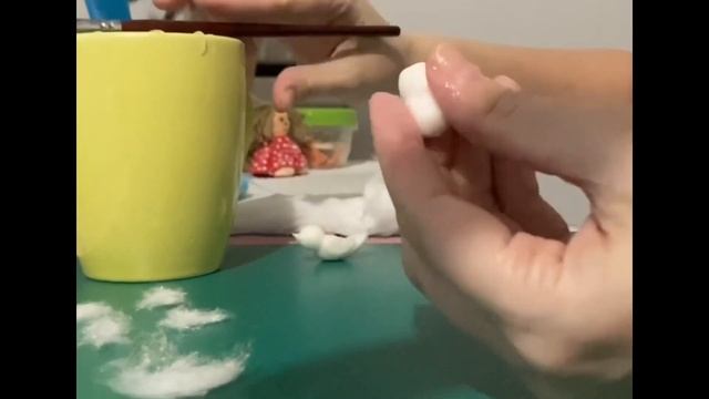 МАСТЕР КЛАСС ватная птичка для ватной ёлочной игрушки