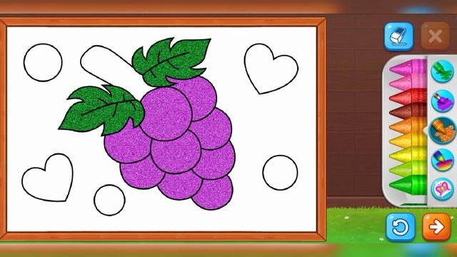 Grapes drawing || Painting for kids || kido Hub смотреть онлайн