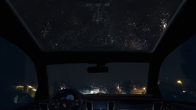 Night Rain on a Car - 10 Hours Video with Soothing Sounds for Relaxation and Sleep смотреть онлайн
