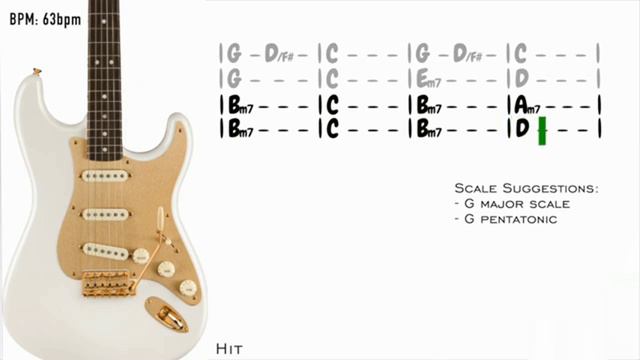 Soft Rock Ballad Guitar Backing Track Jam in G major