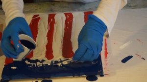 American Flag Painting - Patriotic Pour