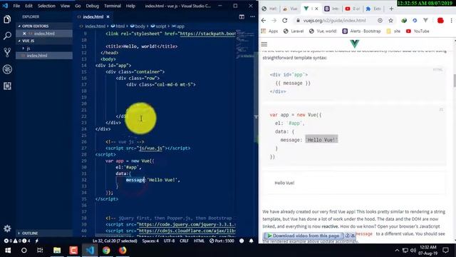 Vue js Bangla Tutorial | Declarative Rendering Part-01