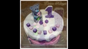 Торт на годик ребенку.  17 идей оформления торта в одном видео. часть 1