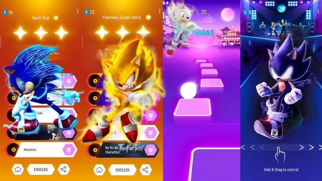Fleetyway super sonic- sonic exe - Hyper sonic - Dark sonic || Tiles Hop EDM Rust смотреть онлайн