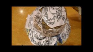 Шляпа из крашенного джута и мешковины