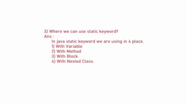 3. Where we can use static keyword | Static keyword | Java interview question | Siddharth Lecture смотреть онлайн