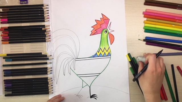 Рисуем яркого петушка (7+) смотреть онлайн