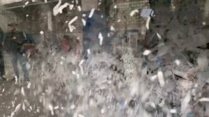 Шредер со шнековой выгрузкой 1 тонна в час ПП мешков и бигбэгов