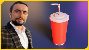 Как сделать стаканчик с трубочкой в Блендере | How to make a cup with a straw in Blender 3D