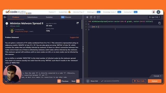 Minimize Malware Spread II - Flipkart Alibaba | DSA Interview Question 67 | @CodingNinjasIndia
