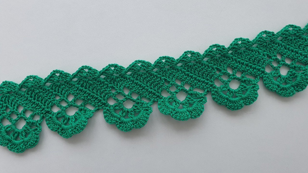 Вязание ЛЕНТОЧНОГО КРУЖЕВА крючком. Вязание крючком / Crochet lace ribbon