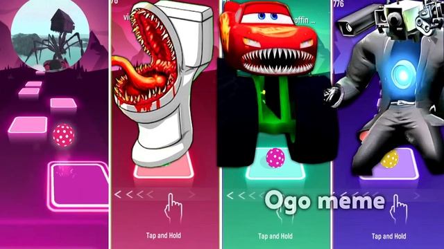 ✅ McQueen Eater EXE vs Skibidi Toilet vs Bus Eater vs Toilet Monster - Tiles Hop EDM Rush! смотреть онлайн