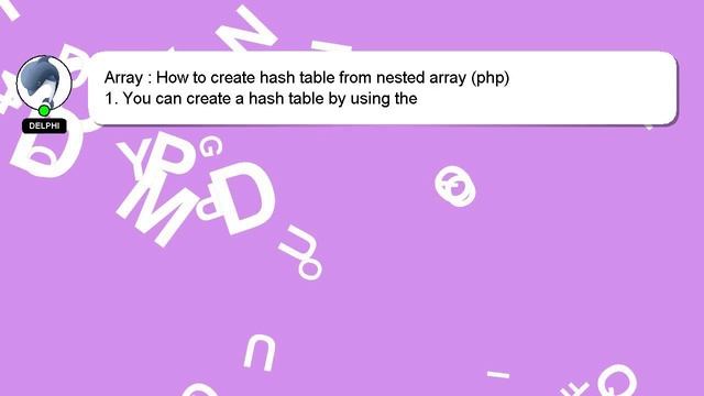 Array : How to create hash table from nested array (php) смотреть онлайн