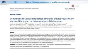 Mashhoor Al-Wardat. Gaia vs Hipparcos preciseness of parallax measurements