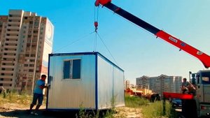 Перевозка бытовок манипулятором