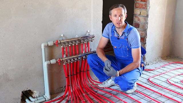 Обзор монтажа водяного теплого пола между двух стяжек смотреть онлайн