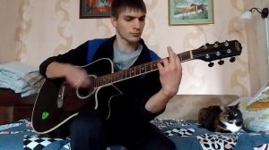 КИНО. В наших глазах (кавер, акустика) на гитаре