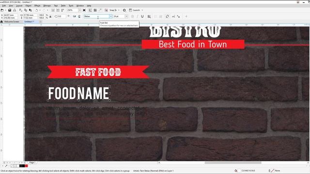 How to create Bistro Food Menu flyer Template | CorelDraw смотреть онлайн