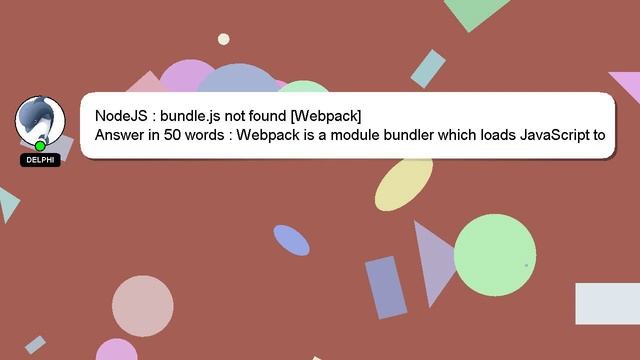 NodeJS : bundle.js not found [Webpack] смотреть онлайн