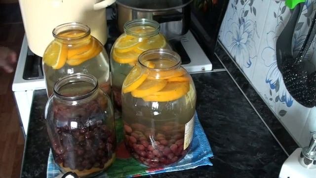 ЗАГОТОВКИ.\\КОМПОТ ИЗ КРЫЖОВНИКА С АПЕЛЬСИНАМИ.//ПРОЩЕ ПРОСТОГО!