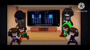 Frisk and Chara Au's Reacts to Nightmare Sans vs. Chara, (read the description first)
